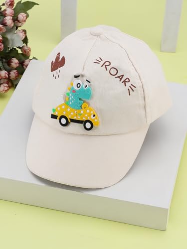 Image of PASSION PETALS Summer Dino Rockstar Baseball Cap for Kids Boys and Girls 2-4Years