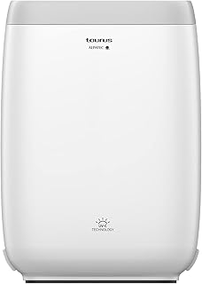 Taurus High Landscapes Connect - Purificador de aire inteligente con conexión WI-FI, control por APP, 35W, 2 lámparas UV-C, filtro HEPA, CADR 350m3/h, silencioso, 4 velocidades, temporizador, 80m2
