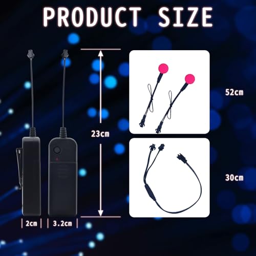Image of Led Eyes for Mask Skeleton Ghost Black Cat Spider Pumpkin Spooky Tree, EL Panels Light for Cosplay DIY Themed Party Decor (pink, 20mm)