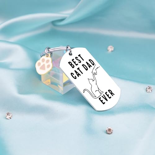 Aisity Cat Dad Gifts For Cat Daddy Cute Cat Gifts For Cat Lovers Cat Themed Cat Gifts For Men Dad Key Chain Best Cat Dad Ever Gifts For Dad Personalized Keychain For Dad Birthday Christmas Stocking Stuffers thumb #2