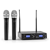 set de microfonos inalambricos uhf 🎤 PARA EL ESCENARIO: El set de micrófonos inalámbricos para escenario, reproduce cantos y habla con una calidad de sonido excepcional. El sistema de micrófonos está equipado para cumplir los requisitos de eventos cotidianos. Sin enredos de cables ni tropiezos.