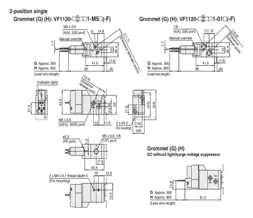 Électrovanne de précision VF3530 5G1-02 robuste pour cycles intensifs - 6