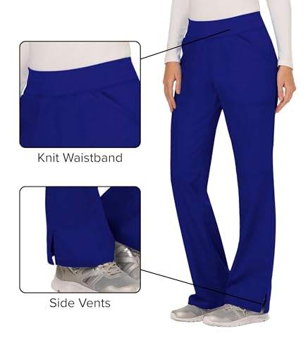 Image of Cherokee Women Scrub Pant with Straight Leg Pull-on Pant Medical Bottom with 4 Pocket & 2-Way Stretch Fabric - WW110