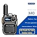 Ruyage X40 Global Walkie Talkies 5000 Mile Long Range Poc radios, 4G LTE Unlimited Range Nationwide PTT Two Way Radios for Family, Logistics, Company, Construction Site with Sim Card (2pcs)