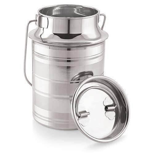 Image of bilAnca Stainless Steel Milk Storage Can 1 Liter with Lid Ghee Can Milk Pot Oil container Milk Barni Milk Dolu (1 Liter)