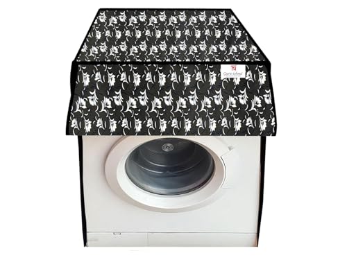 Image of Front Load Fully Automatic Washing Machine Cover for 8.5kg to 10kg | Waterproof & Dustproof Polyester Cover with Zip Closure | Suitable with Samsung, IFB, LG, Bosch & More (67 x 67 x 87 cm)
