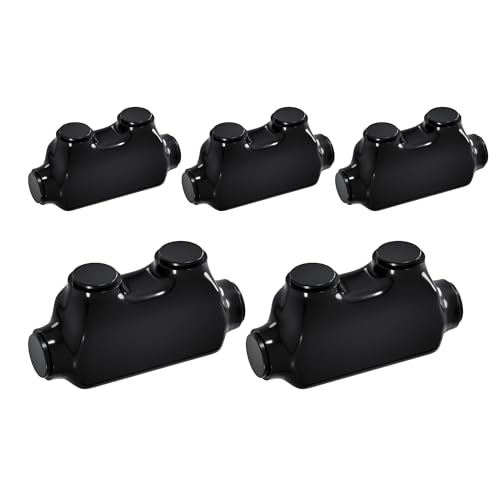 Insulated Multi-Tap Connector, QMS-D1/0-1, 5 Pack, UL Certified, 6061-T6 Aluminum Body, for Copper & Aluminum Conductors, -10°C to 90°C, 2500Vac Withstand