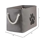 Bone Dry Pet Storage Collection Collapsible Bin, Small Rectangle, Gray - Image 3