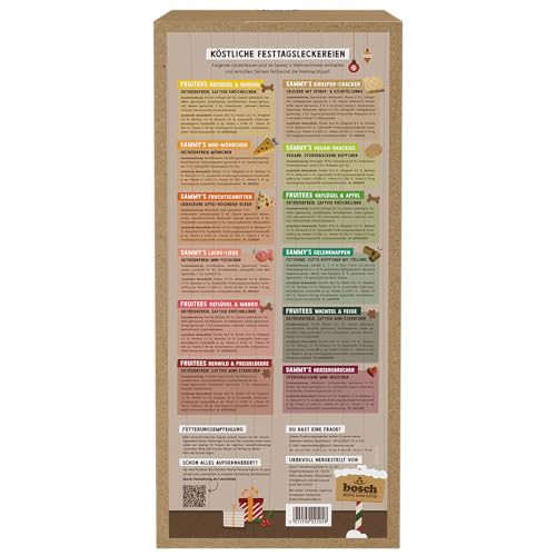 Sammy's Hundesnacks Weihnachts-Mixpaket, 24 leckere Hundesnacks zum Probieren, 24 x 50 g, Bunter Snack-Mix, Snacks für Hunde