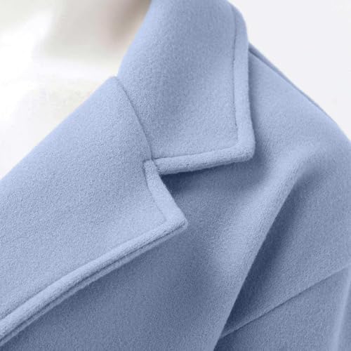 Causual Wool Blend Coats for Men Long Single Breasted Trench Jackets Lapel Collar Overcoat Outerwear4