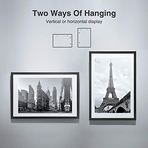Twing Poster Frame 24X36 Inch Large Size Picture Frame Black Solid Wood Hd Plexiglass Display 20X30 Poster Photo Frames With Mat Or 24X36 Photo Without Mat Wall Mounting 36X24 In Photo Picture Frames #TOP3