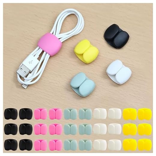 Multi-Pack Cable Storage and Organizer Clips | Versatile Wire and Charging Cable Management for Travel, Desk, and Home | Secure and Tidy Data Cable Holders