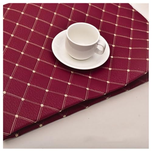 Polipiel Cuero Artificial para Coche tapizar Sintético Tela De Cuero PU Venta de Polipiel por Metros Ancho 1,4 m Multicolor(Wine red,1.4X2m)