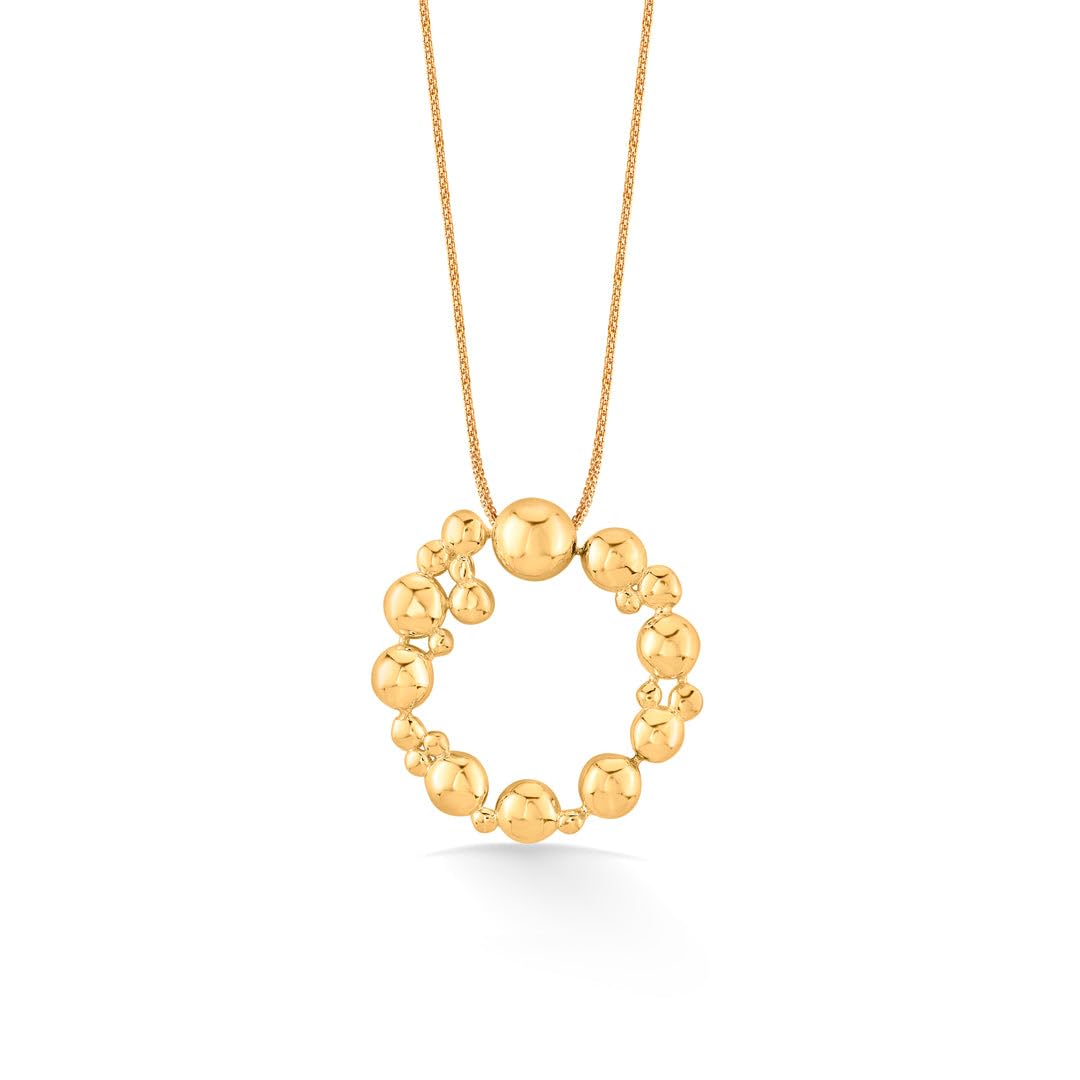 Beaded Crown Gold Pendant Set For Women-image-0