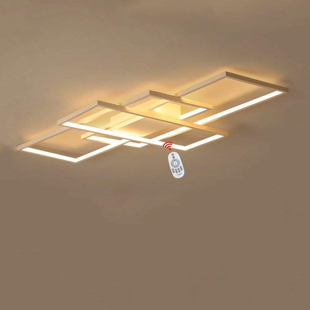 Plafonnier LED 80W luminaire plafonnier moderne noir variable