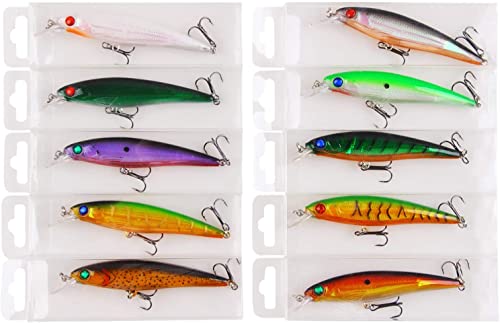 Fishing Lures Kit Hard Bait Set Topwater Minnow Crankbait Jerkbaits Swimbaits Popper Pencil Artificial Fishing Bait Kit For Bass Trout Walleye Redfish Saltwater Freshwater Fishing Lure #TOP5