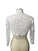 Snowskite Women's 3/4 Sleeves Lace Bridal Gown Wedding Jacket Ivory 14