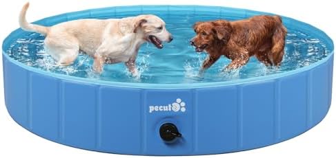 Pecute Foldable Dog Pool for Large Dogs 71 x 12. Portable Kiddie Pool Hard PVC. Multifunctional...