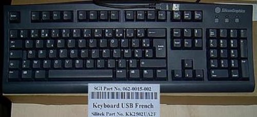 Silicon Graphics French & Canadian French & American Keyboard - Black USB Nice