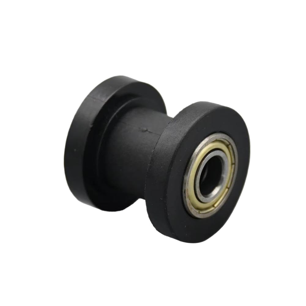 420 428 520 530 Guía de Cadena Tensor de Rodillo Polea Compatible con Motocicleta Pit Pit Bike ATV Reemplazo de Piezas de Karting(10mm Black Guide)