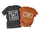 She's My Sweet Potato I Yam Shirts Couples Thanksgiving Shirts for Husband and Wife Funny Couples Tee Tops
