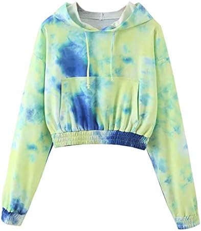 CALLA DREAM Hoodies for Women Cute Tie Dye Long Sleeve Fashion Sweatshirts Women's Pullover Girls Hoodies Green