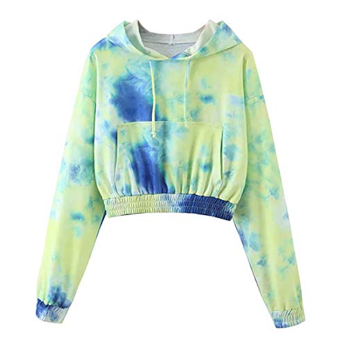 Calla Dream Hoodies For Women Cute Tie Dye Long Sleeve Fashion Sweatshirts Women's Pullover Girls Hoodies Green #TOP13