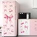 JarThenaAMCS Trendy Pink Bow Wall Stickers Coquette Light Pink Bow Knot Wall Decals Watercolor Room Mural Stickers for Valentine's Day Girls Party Home Bedroom Nursery, 7.9 x 11.8 Inch, 9 Sheets