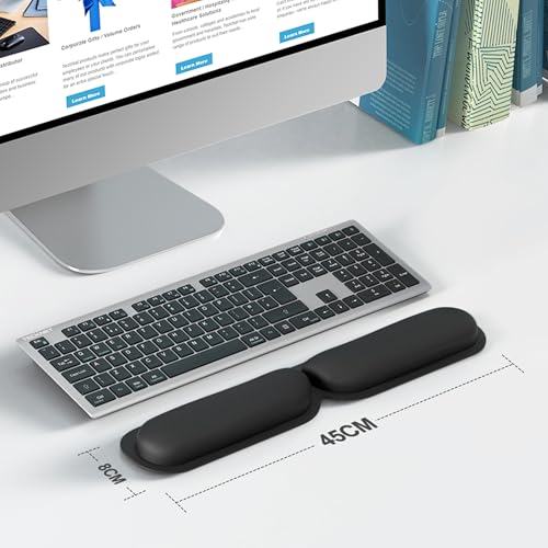 TECKNET Wrist Rest Keyboard and Mouse Set, Non-Slip Ergonomic Keyboard Wrist Support, Mouse Mat Wrist Supports with Comfortable Memory Foam for Gaming, Office, Laptop, Computer (Blue) - Cosy Home Interiors TECKNET Wrist Rest Keyboard and Mouse Set, Non-Slip Ergonomic Keyboard Wrist Support, Mouse Mat Wrist Supports with Comfortable Memory Foam for Gaming, Office, Laptop, Computer (Blue) - Image 7