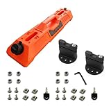 NCFAUTO 1.7 Gallon/ 6.5L Fluid Storage Container with Lockable Mounting Bracket Resistant Antistatic Leak-proof Transfer Tank Emergency Spare Storage Tank for Off-road Vehicles RVs SUV ATV Motorcycle, Orange