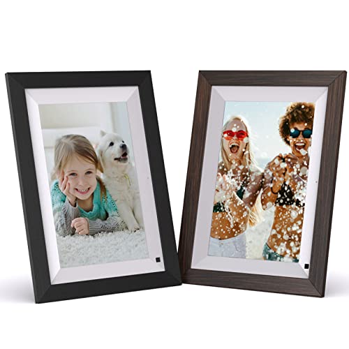 Bsimb Wifi Digital Photo Frame Bundle - 10.1 Inch Black And Wood Effect #TOP23