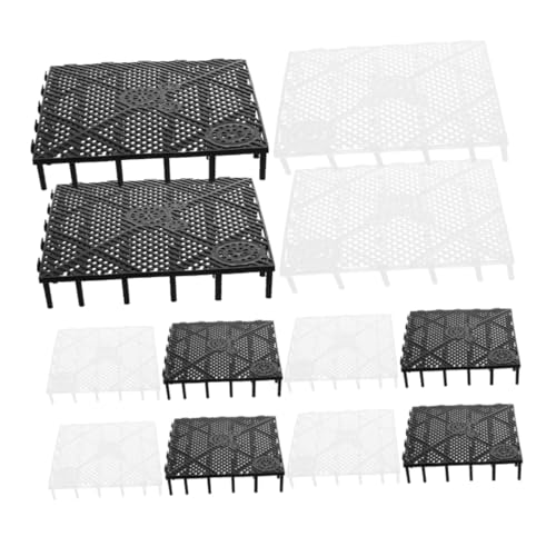 DRESSOOS 12個 魚 タンク 底 フィルター プレート 水槽 仕切り トレイ 水槽 フィルター 底 水槽 グリッド 仕切り 水槽 用品 水槽 仕切り ボード 水槽 アクセサリー タンク 仕切