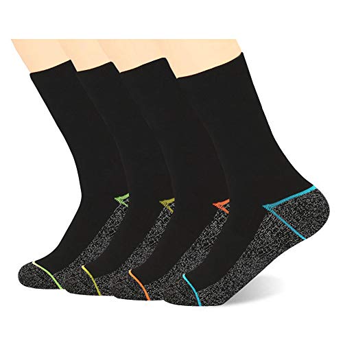 Copper Infused Athletic Crew Socks for Mens and Womens - Moisture Wicking Anti Smell Ankle Socks 4 P - //coolthings.us