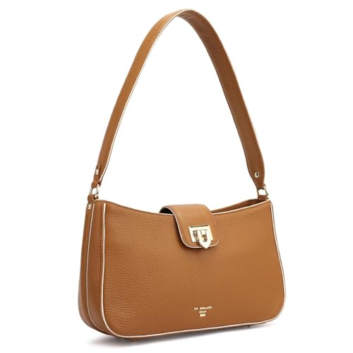 Image of Da Milano Leather Shoulder Bag for Women (00426A-OL)
