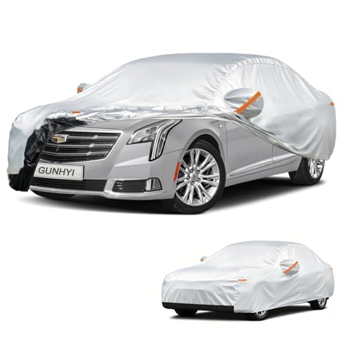 Image of GUNHYI Car Cover Custom Fit Cadillac XTS (2012-2019) Waterproof for Automobiles, Oxford Sun Rain Dust Snow Protection (Ships from US Warehouse, Delivery 3-8 Days)