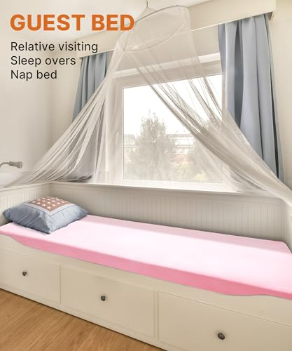 Image of GAIALOOP 3 Inch Memory Foam Camping Mattress, Dual Layer Thick Sleeping Camp Pad for Car Tent Cot, Roll-Up Portable Glamping Floor Bed for Guests Sleepover