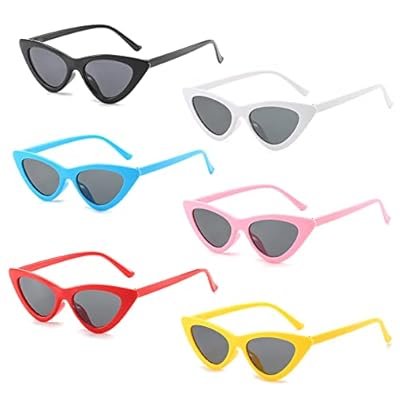 Bztzhm 6 Piezas Gafas de Fiesta de Carnaval, Gafas de Sol Estilo Ojo de Gato Retro, Hippy Gafas de Sol, Gafas de Fiesta sin Montura Retro, para Fiestas Temáticas, Coincidencia de Disfraces, Viajes | Ya disponible en tu tienda friki favorita! En mundofriki.es!