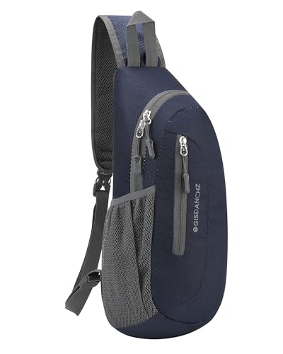 PivotWing Zaino Monospalla Uomo Donna, Marsupio Monospalla Uomo Donna Zaino Piccolo Borsa Borsello Uomo Tracolla Per Escursioni Passeggiate Con Il Cane Viaggi In Bicicletta Sling Bag Marina