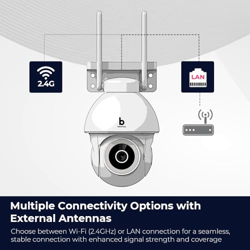 Image of Beetel 4MP 3X Zoom QHD Wi-Fi CCTV Home Security Outdoor Camera|360 Pan Tilt|2-Way Talk|Motion Alert /Tracking|Night Vision|SD Card(Upto 256 GB),Alexa & Google Assnt|Onvif|CCO4