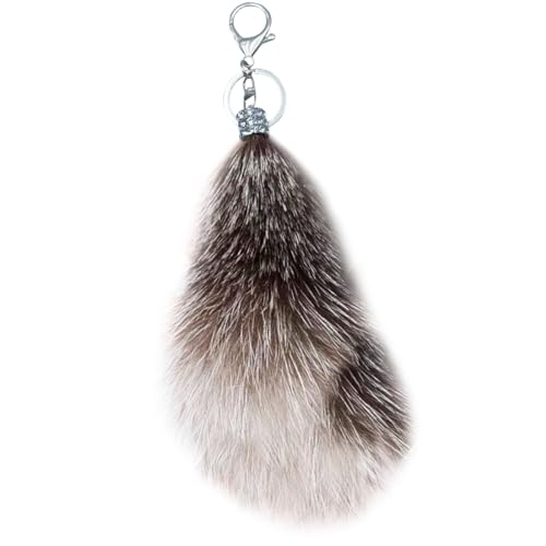 Xsclpomddy Fuchsschwanz Schlüsselanhänger Mini Pom Pom...