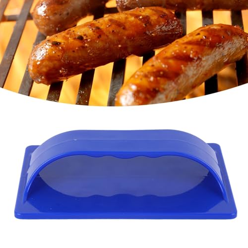 Image of Hot Dog Slicing Tool, Plastic Sausage Cutter Kitchen Hand Cutting Machine for BBQ Outdoor Camping Grill (Blue)