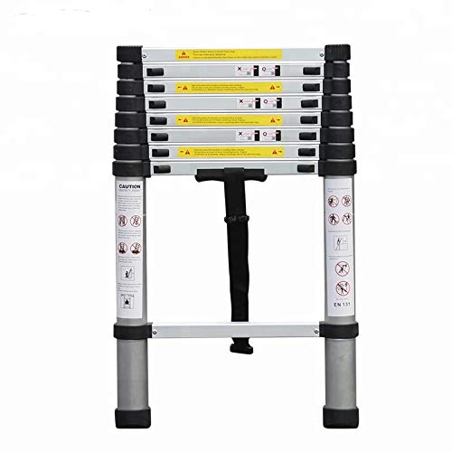Image of Smarty 9 Feet Portable Lightweight Compact Ultra Stable Locking Mechanism 2.6 Meter Telescopic Aluminium Ladder for Home and Outdoor