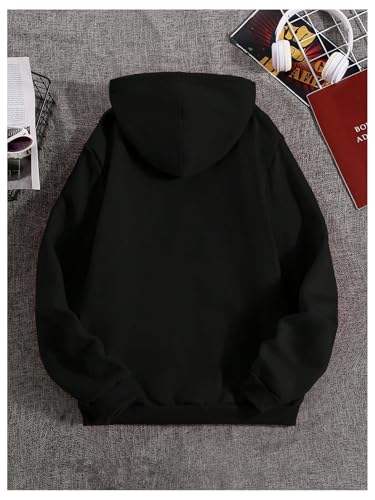 Boy's Letter Graphic Hoodie Long Sleeve Cute Hooded Sweatshirts Casual Pullover Tops2