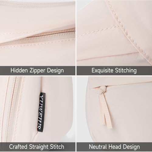 Polyester Crescent Casual Crossbody Bag for Women, Shoulder Tote Handbag Sling Dumpling Purse Bag for Outdoor Travel4