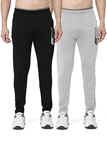 Image of BULLMER Trendy Pack of 2 Cotton Blend Active Athleisure Trackpants for Men.