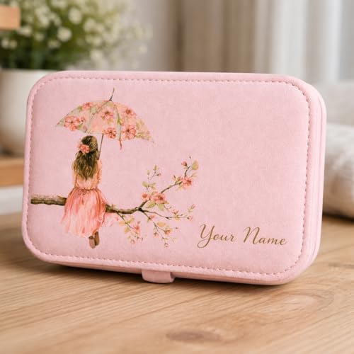 VOLITO Personalized Bridesmaid Jewelry Travel Box, Bridesmaid Gif...