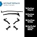 TRQ Front Steering Kit Drag Link Tie Rod Tie Rod Adjusting Sleeve Compatible with 2008-2014 Ford E-150 E-250 2008-2019 E-350 Super Duty E-450 Super Duty