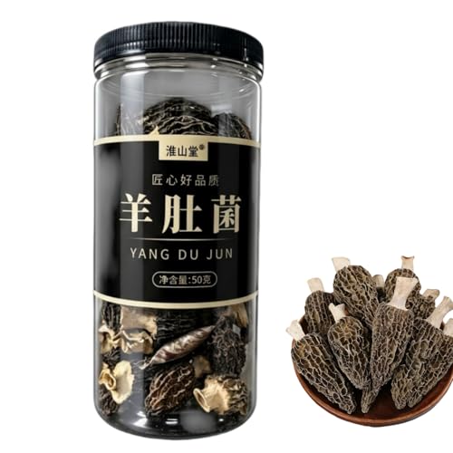 TraiHuyan Spitzmorcheln Getrocknete Morelpilze 50 g Wild sonnengetrocknet (69 cm) | ohne Zusatzstoffe - 100%