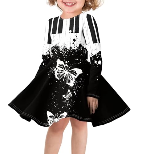 Cute Long Sleeve Dresses for Girls Size 3-16 Knee Length Dresses Girls Skater Dress for Fall Winter