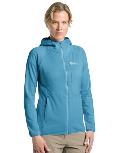 Veste isolante femme Jack Wolfskin Kolbenberg Hooded Fz avec finitions haut de gamme
